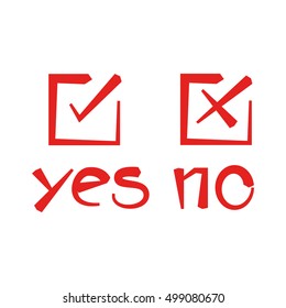 check mark for vote yes or no