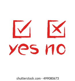 check mark for vote yes or no