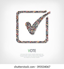 check mark vote yes people