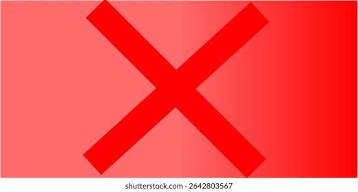 Check mark wrong icon . red cross flat simbol x. delete logo vector illustration. eps 10