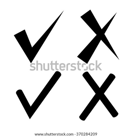 Check Mark Wrong Mark Tick Icons Stock Vector (Royalty Free) 370284209 ...