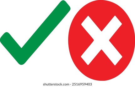 Check mark wrong mark vector eps file