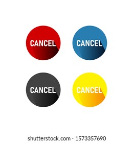 Check mark / check, x or approve & deny line art vector icon for apps and websites, cancel icon,vector illustration. Flat design style. vector cancel icon illustration isolated on White background,