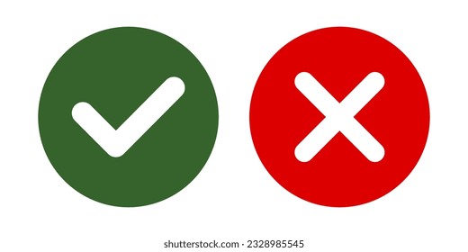 check mark and x mark icon