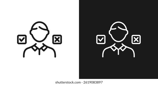 Check mark, Yes or no profile icon Vector illustration