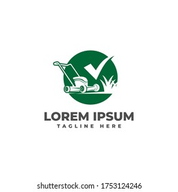 Check mark/recommended for Lawn Mower Logo Design