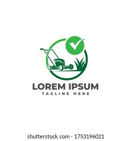 Check mark/recommended for Lawn Mower Logo Design