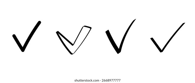 Compruebe las marcas en diversos estilos, como esquemáticos, dibujados a mano y mínimos, mostrando los Elementos de validación.