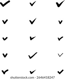 Check marks for hand-drawn and other vectors