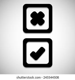 Check Marks icon great for any use. Vector EPS10.