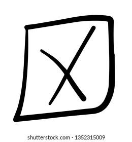 Check marks icon hand drawn vector yes and no marks 