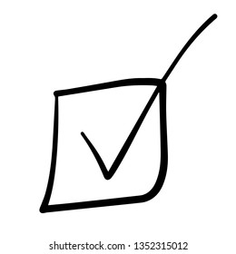 Check marks icon hand drawn vector yes and no marks 