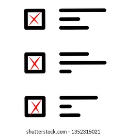 Check marks icon hand drawn vector yes and no marks 