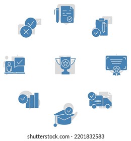 Check Marks icons set. Set of editable stroke icons.Vector set of Check Marks 