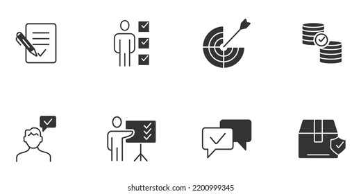 Check Marks icons set .  Check Marks pack symbol vector elements for infographic web