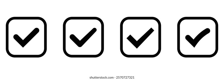 Check marks. Check mark vector icons. Check mark icon set vector.