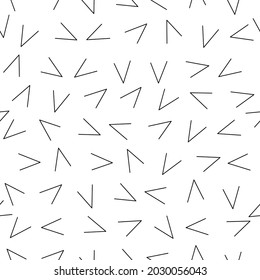 Check Marks Pattern. White Background And White Marks. Vector.