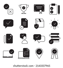 Check Marks sign icons set . Check Marks sign pack symbol vector elements for infographic web