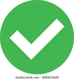 Überprüfen Sie die Markierungen auf Erfolg oder Genehmigung. Grünes Vektorsymbol.