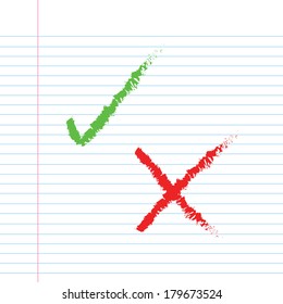 check marks symbol on  paper seamless 