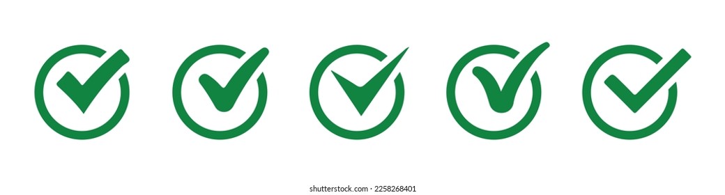 Check marks symbol vector collection 