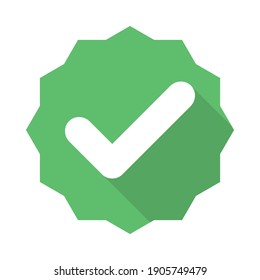 Check marks, Tick marks, Accepted, Approved, Yes, Correct, Ok, Right Choices, Task Completion, Voting. - vector mark symbols in green. Isolated icon.