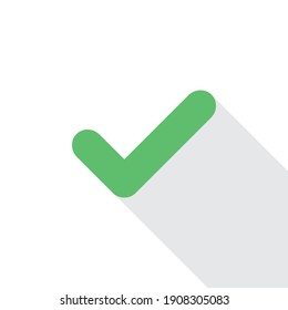 Check marks, Tick marks, Accepted, Approved, Yes, Correct, Ok, Right Choices, Task Completion, Voting. - vector mark symbols in green. Isolated icon.