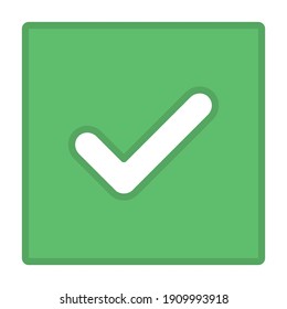 Check marks, Tick marks, Accepted, Approved, Yes, Correct, Ok, Right Choices, Task Completion, Voting. - vector mark symbols in green. Isolated icon.