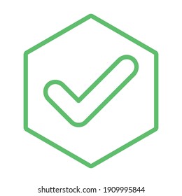 Marcas de verificación, Marcas de marca, Aceptadas, Aprobadas, Sí, Correctas, Correctas, Opciones Derechas, Finalización De Tarea, Votación. - símbolos de marca vectorial en verde. Icono aislado. Ilustración vectorial de estilo plano.
