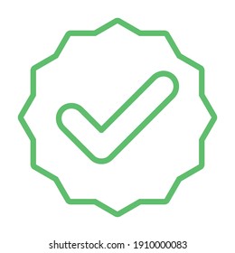 Check marks, Tick marks, Accepted, Approved, Yes, Correct, Ok, Right Choices, Task Completion, Voting. - vector mark symbols in green. Isolated icon.