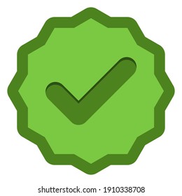 Marcas de verificación, Marcas de marca, Aceptadas, Aprobadas, Sí, Correctas, Correctas, Opciones Derechas, Finalización De Tarea, Votación. - símbolos de marca vectorial en verde. Icono aislado. Ilustración vectorial de estilo plano.