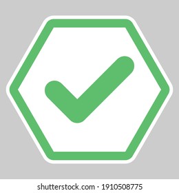 Marcas de verificación, Marcas de marca, Aceptadas, Aprobadas, Sí, Correctas, Correctas, Opciones Derechas, Finalización De Tarea, Votación. - símbolos de marca vectorial en verde. Icono aislado. Ilustración vectorial de estilo plano.