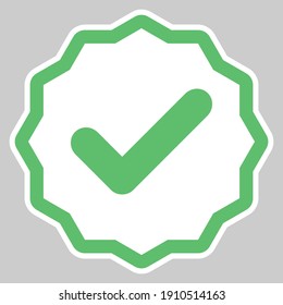 Check marks, Tick marks, Accepted, Approved, Yes, Correct, Ok, Right Choices, Task Completion, Voting. - vector mark symbols in green. Isolated icon.