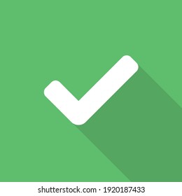 Check marks, Tick marks, Accepted, Approved, Yes, Correct, Ok, Right Choices, Task Completion, Voting. - vector mark symbols in green. Isolated icon.