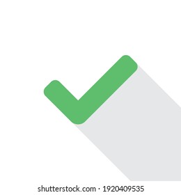 Check marks, Tick marks, Accepted, Approved, Yes, Correct, Ok, Right Choices, Task Completion, Voting. - vector mark symbols in green. Isolated icon.