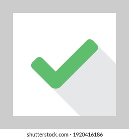 Check marks, Tick marks, Accepted, Approved, Yes, Correct, Ok, Right Choices, Task Completion, Voting. - vector mark symbols in green. Isolated icon.