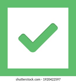 Check marks, Tick marks, Accepted, Approved, Yes, Correct, Ok, Right Choices, Task Completion, Voting. - vector mark symbols in green. Isolated icon.