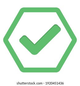 Check marks, Tick marks, Accepted, Approved, Yes, Correct, Ok, Right Choices, Task Completion, Voting. - vector mark symbols in green. Isolated icon.