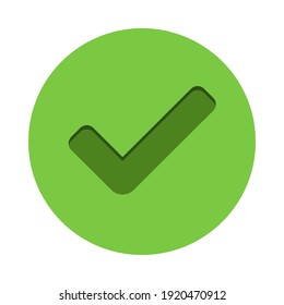 Marcas de verificación, Marcas de marca, Aceptadas, Aprobadas, Sí, Correctas, Correctas, Opciones Derechas, Finalización De Tarea, Votación. - símbolos de marca vectorial en verde. Icono aislado.