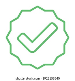 Check marks, Tick marks, Accepted, Approved, Yes, Correct, Ok, Right Choices, Task Completion, Voting. - vector mark symbols in green. Isolated icon.