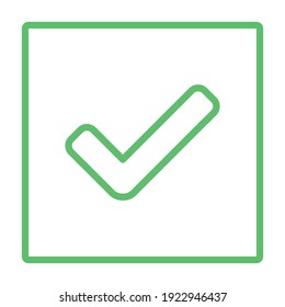 Check marks, Tick marks, Accepted, Approved, Yes, Correct, Ok, Right Choices, Task Completion, Voting. - vector mark symbols in green. Isolated icon.