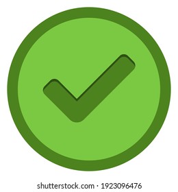 Check marks, Tick marks, Accepted, Approved, Yes, Correct, Ok, Right Choices, Task Completion, Voting. - vector mark symbols in green. Isolated icon.