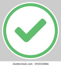 Check marks, Tick marks, Accepted, Approved, Yes, Correct, Ok, Right Choices, Task Completion, Voting. - vector mark symbols in green. Isolated icon.