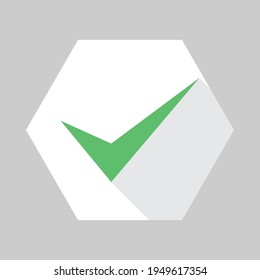 Check marks, Tick marks, Accepted, Approved, Yes, Correct, Ok, Right Choices, Task Completion, Voting. - vector mark symbols in green. Isolated icon.