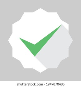 Marcas de verificación, Marcas de marca, Aceptadas, Aprobadas, Sí, Correctas, Correctas, Opciones Derechas, Finalización De Tarea, Votación. - símbolos de marca vectorial en verde. Icono aislado.