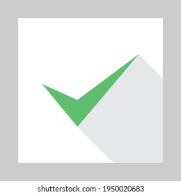 Check marks, Tick marks, Accepted, Approved, Yes, Correct, Ok, Right Choices, Task Completion, Voting. - vector mark symbols in green. Isolated icon.