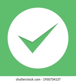 Check marks, Tick marks, Accepted, Approved, Yes, Correct, Ok, Right Choices, Task Completion, Voting. - vector mark symbols in green. Isolated icon.