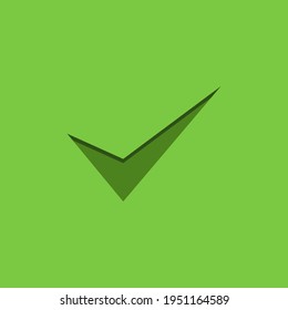 Check marks, Tick marks, Accepted, Approved, Yes, Correct, Ok, Right Choices, Task Completion, Voting. - vector mark symbols in green. Isolated icon.