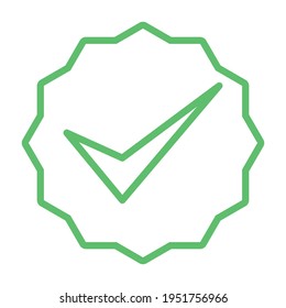 Check marks, Tick marks, Accepted, Approved, Yes, Correct, Ok, Right Choices, Task Completion, Voting. - vector mark symbols in green. Isolated icon.