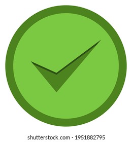 Marcas de verificación, Marcas de marca, Aceptadas, Aprobadas, Sí, Correctas, Correctas, Opciones Derechas, Finalización De Tarea, Votación. - símbolos de marca vectorial en verde. Icono aislado.